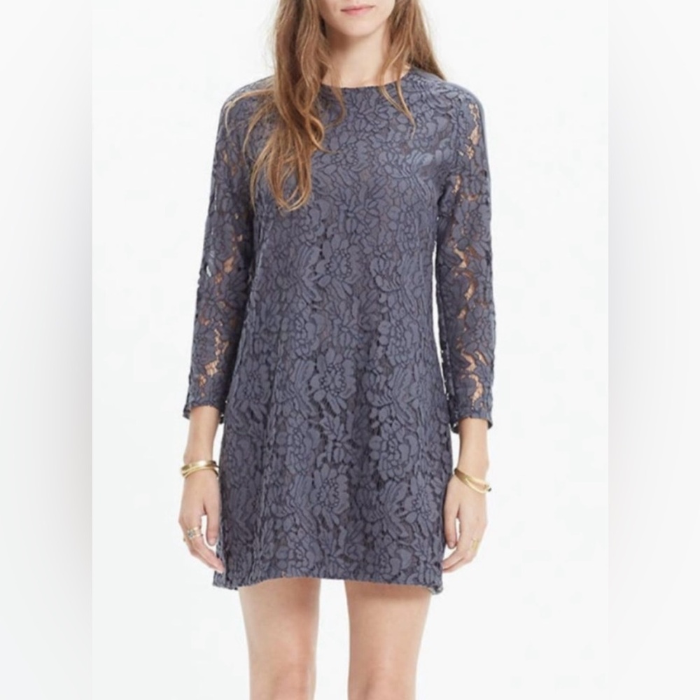 NWT Madewell Lace Long Sleeve Shift Dress Style E5916 Size 4